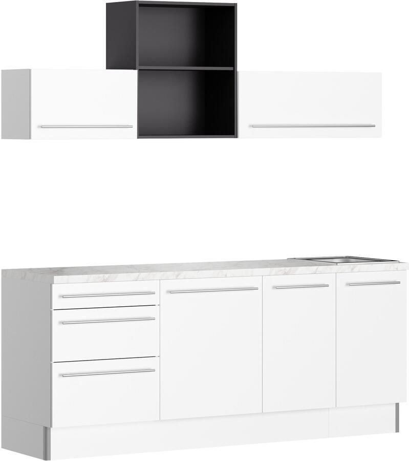 Kochstation Keuken KS-Bern2 Breedte 210 cm optioneel met elektrische apparaten met plank - Foto 4