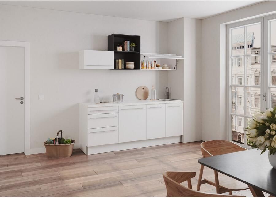 Kochstation Keuken KS-Bern2 Breedte 210 cm optioneel met elektrische apparaten met plank - Foto 2