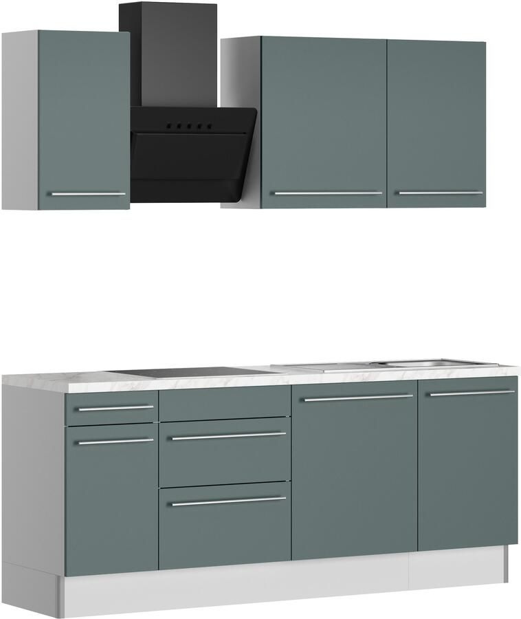 Kochstation Keuken KS-Bern2 Breedte 210 cm optioneel met elektrische apparaten voor zelfstandige kookplaat 60 cm - Foto 4