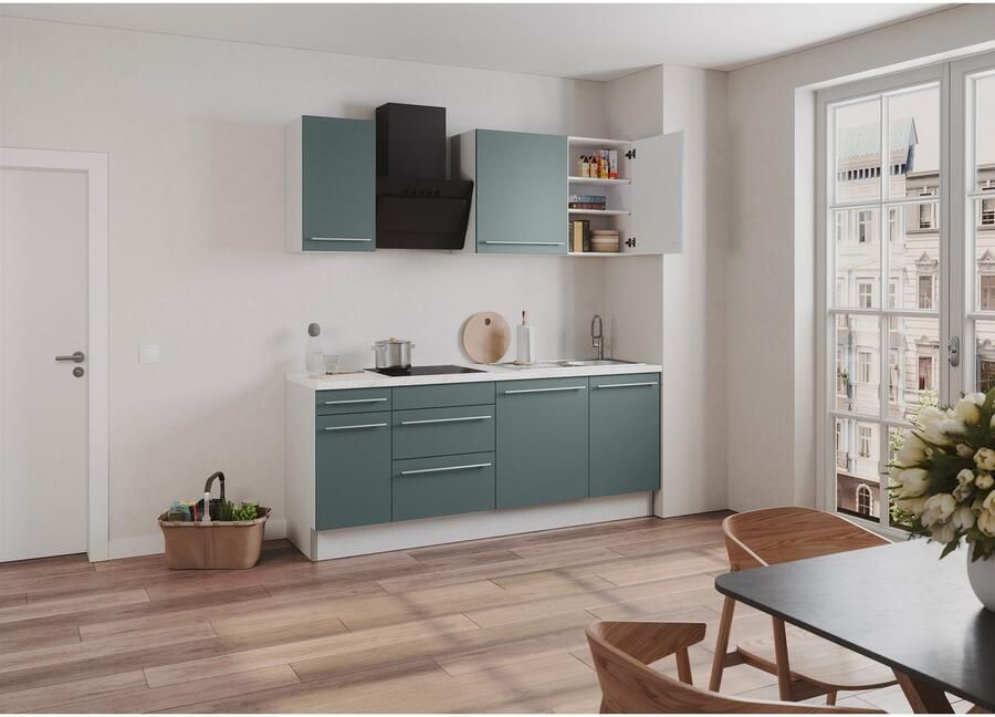 Kochstation Keuken KS-Bern2 Breedte 210 cm optioneel met elektrische apparaten voor zelfstandige kookplaat 60 cm - Foto 2