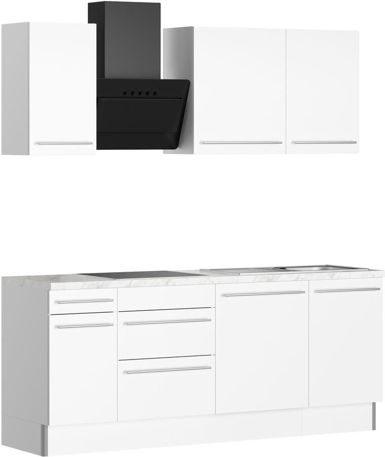 Kochstation Keuken KS-Bern2 Breedte 210 cm optioneel met elektrische apparaten voor zelfstandige kookplaat 60 cm - Foto 4