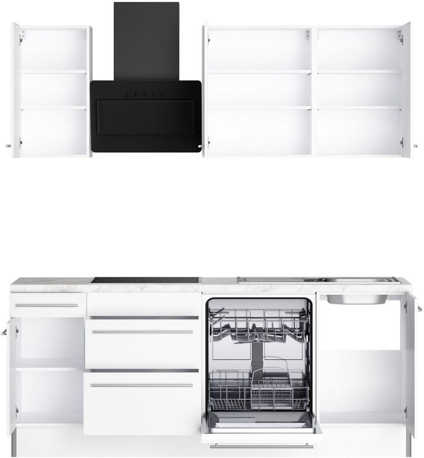 Kochstation Keuken KS-Bern2 Breedte 210 cm optioneel met elektrische apparaten voor zelfstandige kookplaat 60 cm