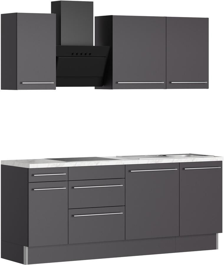 Kochstation Keuken KS-Bern2 Breedte 210 cm optioneel met elektrische apparaten voor zelfstandige kookplaat 60 cm - Foto 4