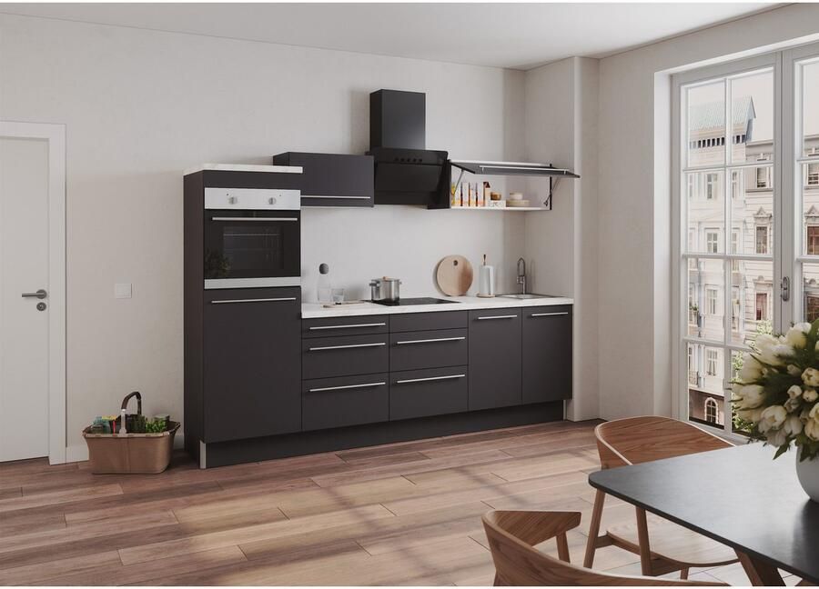 Kochstation Keuken KS-Bern2 Breedte 270 cm optioneel met E-apparaten aan de zijkant omkeerbaar - Foto 2