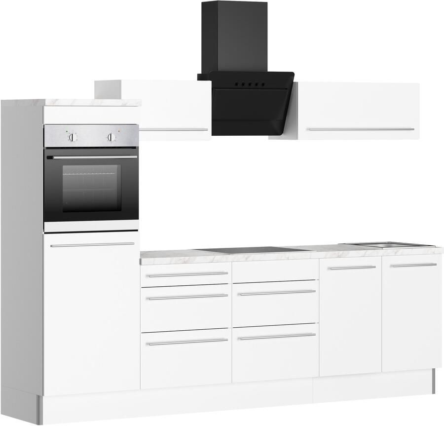 Kochstation Keuken KS-Bern2 Breedte 270 cm optioneel met E-apparaten aan de zijkant omkeerbaar - Foto 4