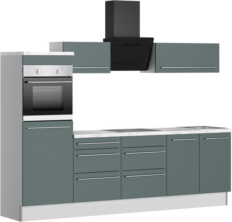 Kochstation Keuken KS-Bern2 Breedte 270 cm optioneel met E-apparaten aan de zijkant omkeerbaar - Foto 4