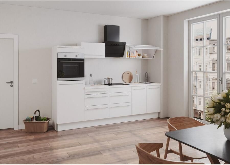 Kochstation Keuken KS-Bern2 Breedte 270 cm optioneel met E-apparaten aan de zijkant omkeerbaar - Foto 2