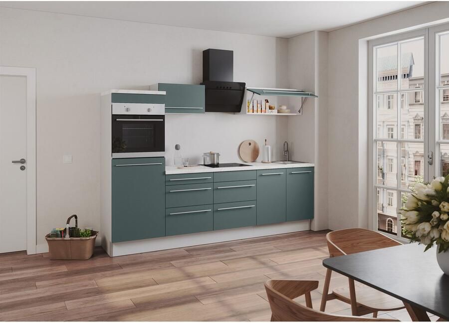 Kochstation Keuken KS-Bern2 Breedte 270 cm optioneel met E-apparaten aan de zijkant omkeerbaar - Foto 2