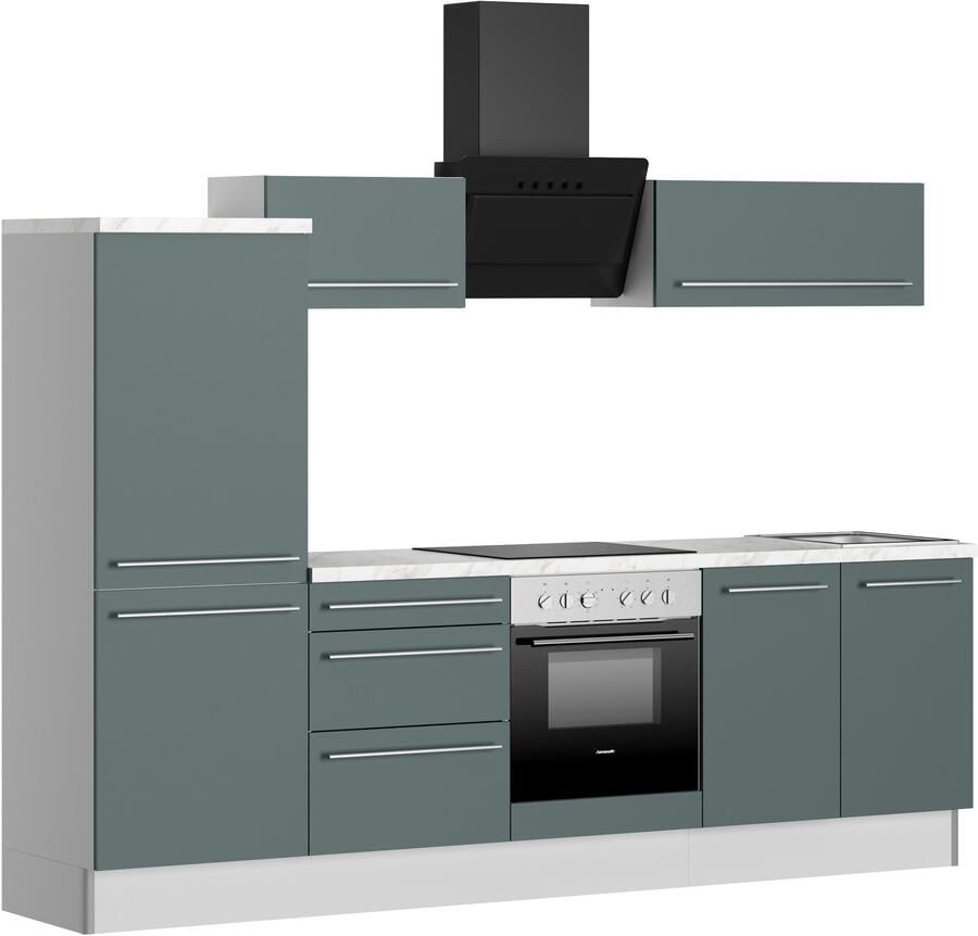 Kochstation Keuken KS-Bern2 Breedte 270 cm optioneel met E-apparaten aan de zijkant omkeerbaar - Foto 4