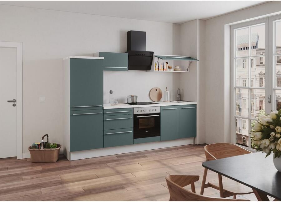 Kochstation Keuken KS-Bern2 Breedte 270 cm optioneel met E-apparaten aan de zijkant omkeerbaar - Foto 2