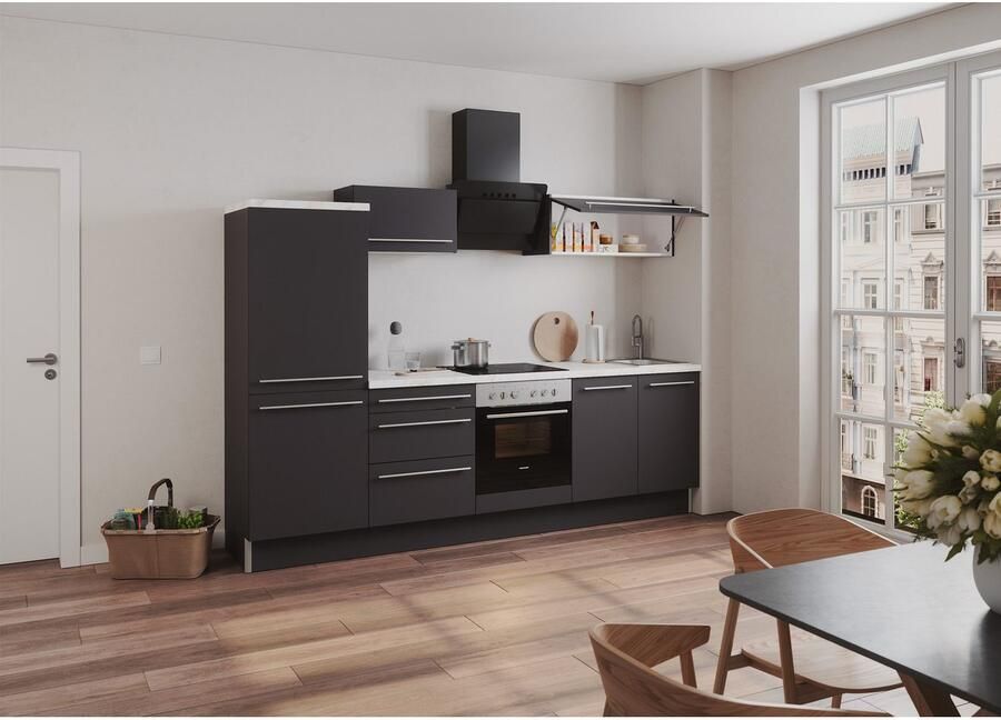 Kochstation Keuken KS-Bern2 Breedte 270 cm optioneel met E-apparaten aan de zijkant omkeerbaar - Foto 2