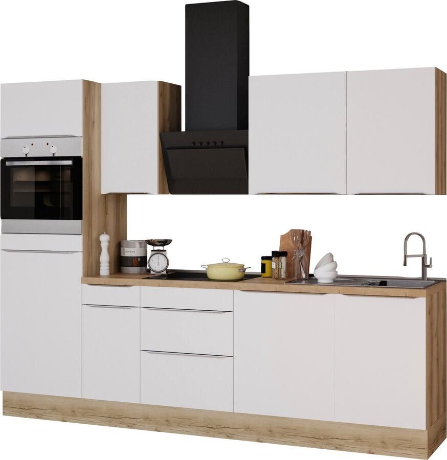 Kochstation Keukenblok KS-Aken Breedte 270 cm optioneel met elektrische apparaten met werkblad 38 mm dik - Foto 7