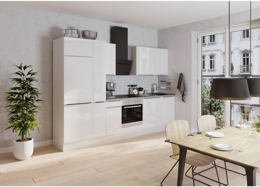 Kochstation Keukenblok KS-Aken Breedte 300 cm optioneel met elektrische apparaten met werkblad 38 mm dik - Foto 3