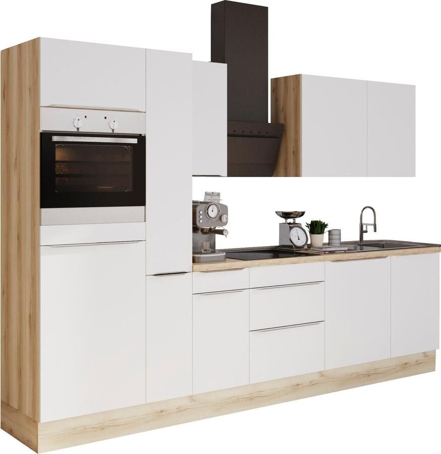 Kochstation Keukenblok KS-Aken Breedte 300 cm optioneel met elektrische apparaten met werkblad 38 mm dik - Foto 7