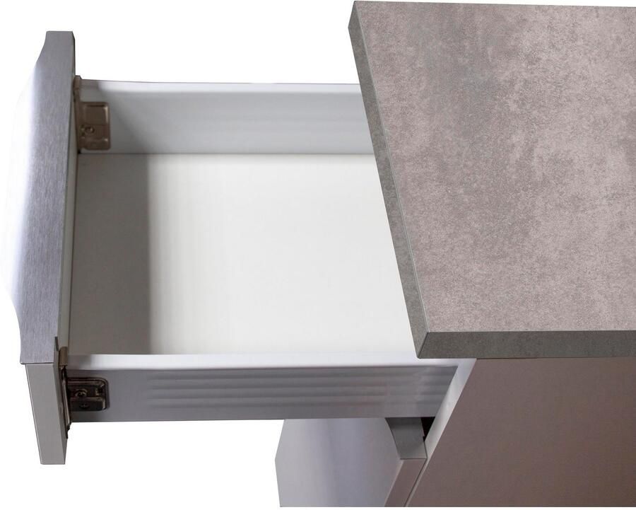 Kochstation Keukenblok KS-Aken Breedte 270 cm optioneel met elektrische apparaten met werkblad 38 mm dik - Foto 2