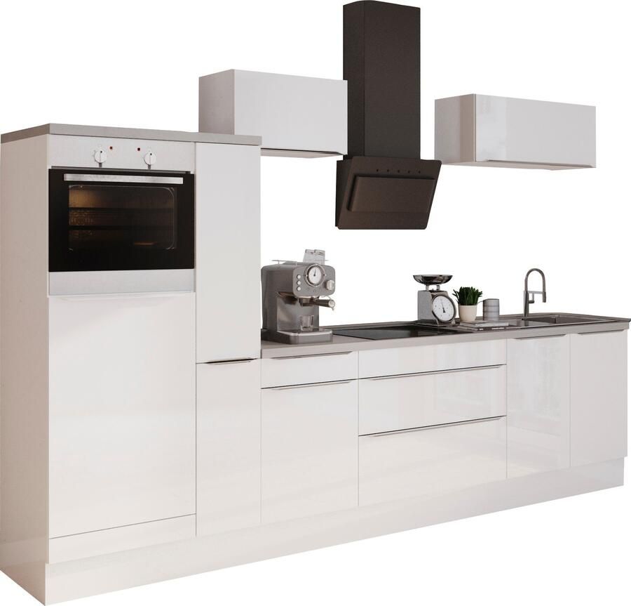 Kochstation Keukenblok KS-Aken Breedte 330 cm optioneel met elektrische apparaten met werkblad 38 mm dik - Foto 7