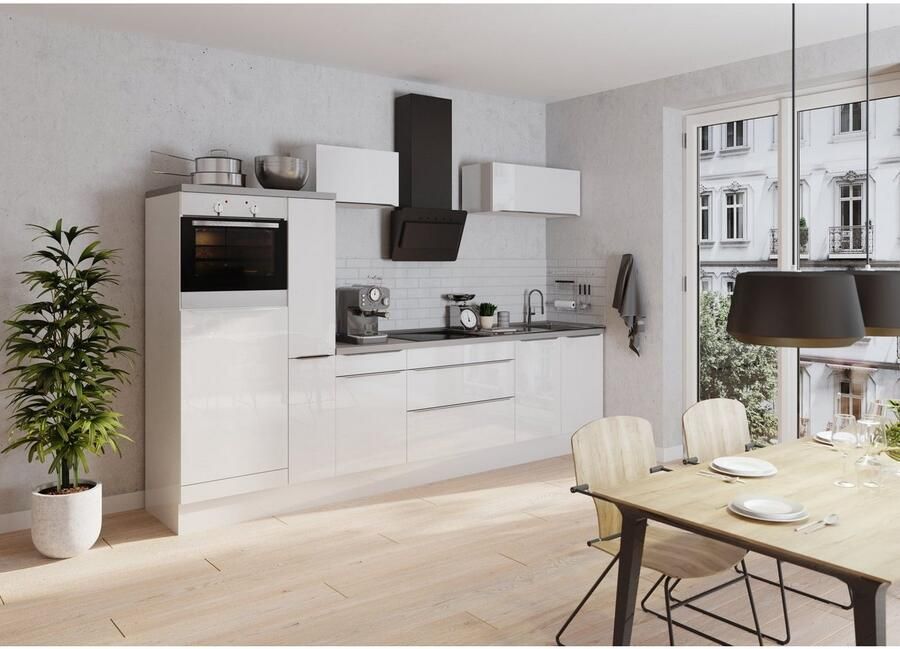 Kochstation Keukenblok KS-Aken Breedte 330 cm optioneel met elektrische apparaten met werkblad 38 mm dik - Foto 3