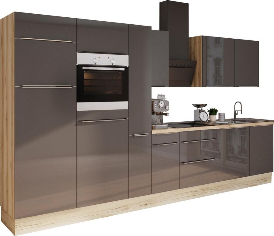 Kochstation Keukenblok KS-Aken Breedte 360 cm optioneel met elektrische apparaten met werkblad 38 mm dik - Foto 7