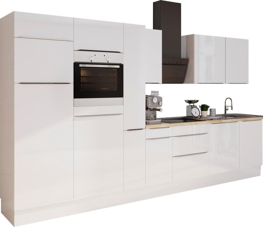 Kochstation Keukenblok KS-Aken Breedte 360 cm optioneel met elektrische apparaten met werkblad 38 mm dik - Foto 7