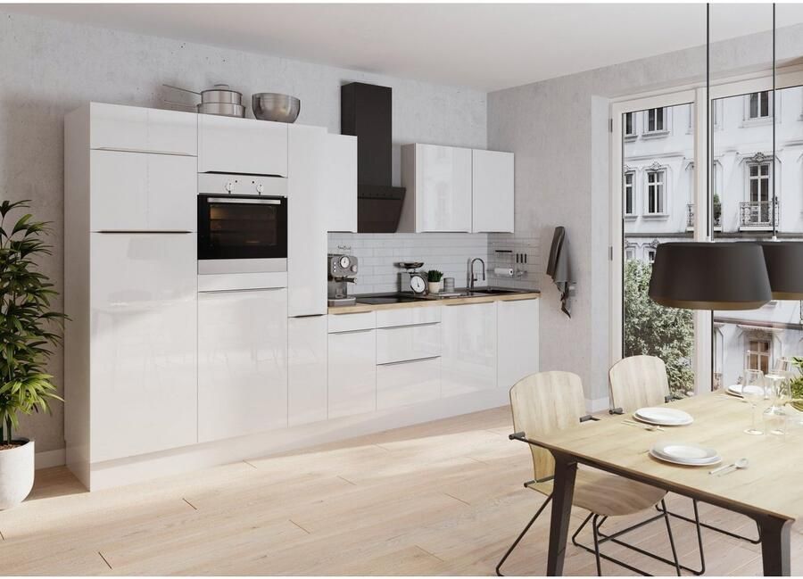 Kochstation Keukenblok KS-Aken Breedte 360 cm optioneel met elektrische apparaten met werkblad 38 mm dik - Foto 3