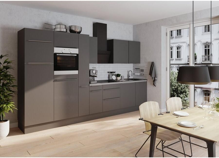 Kochstation Keukenblok KS-Aken Breedte 360 cm optioneel met elektrische apparaten met werkblad 38 mm dik - Foto 2