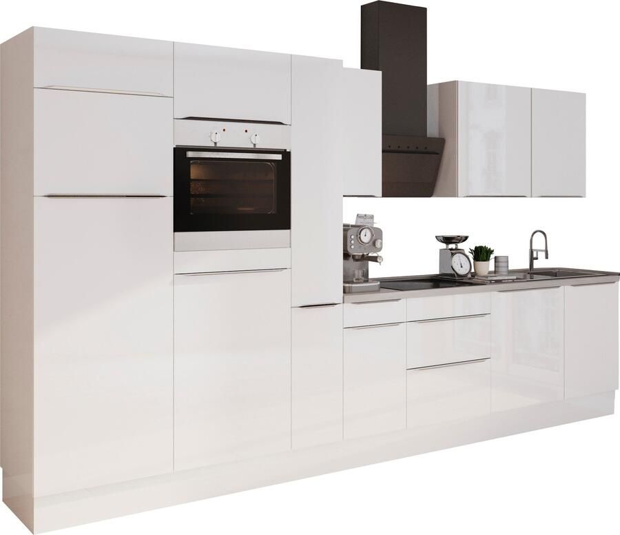 Kochstation Keukenblok KS-Aken Breedte 360 cm optioneel met elektrische apparaten met werkblad 38 mm dik - Foto 7