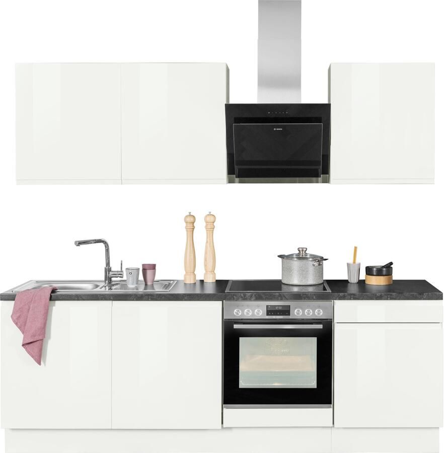 Kochstation Keukenblok KS-Avio 38 mm dikke werkblad en hoogglans fronten breedte 240 cm - Foto 10