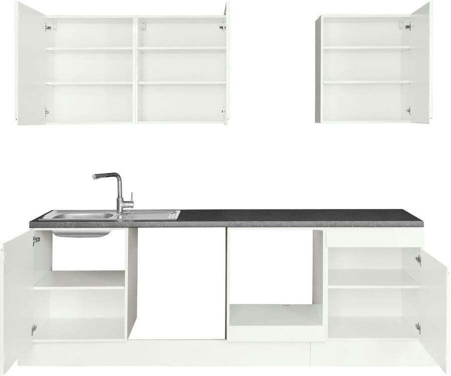 Kochstation Keukenblok KS-Avio 38 mm dikke werkblad en hoogglans fronten breedte 240 cm - Foto 2