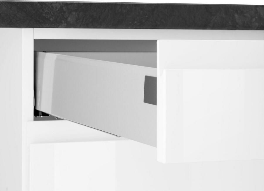 Kochstation Keukenblok KS-Avio 38 mm dikke werkblad en hoogglans fronten breedte 280 cm - Foto 5