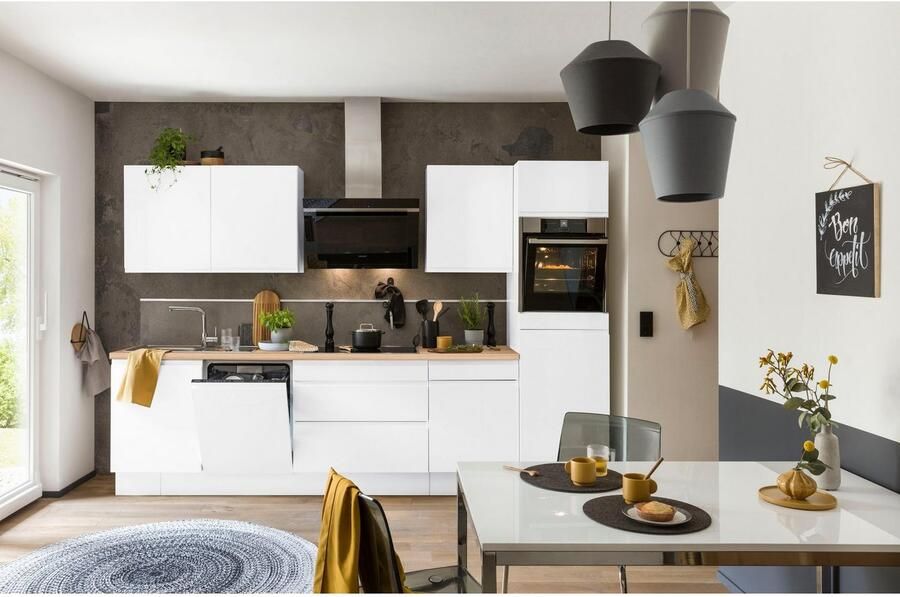 Kochstation Keukenblok KS-Avio 38 mm dikke werkblad en hoogglans fronten breedte 330 cm - Foto 2