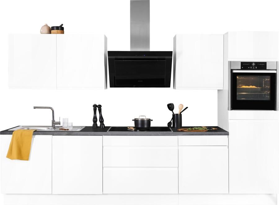 Kochstation Keukenblok KS-Avio 38 mm dikke werkblad en hoogglans fronten breedte 330 cm - Foto 5