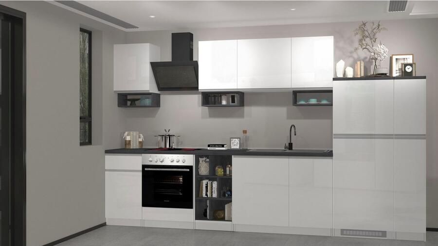 Kochstation Keukenblok KS-Sole Breedte 256 cm met afdruiprek zonder elektrische apparaten - Foto 11