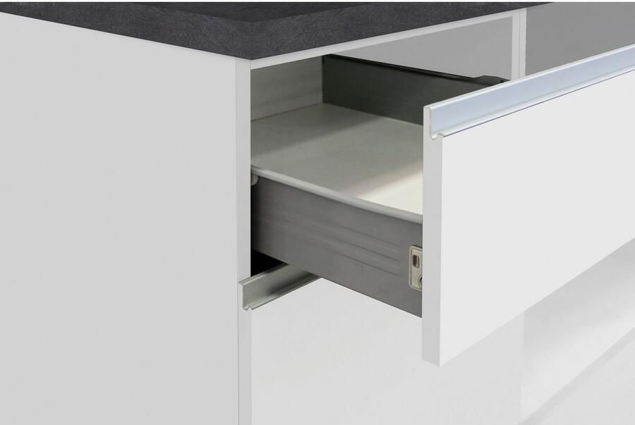 Kochstation Keukenblok KS-Sole Breedte 256 cm met afdruiprek zonder elektrische apparaten - Foto 5