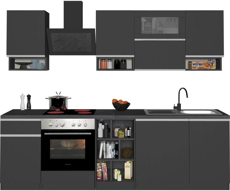 Kochstation Keukenblok KS-Sole Breedte 256 cm met afdruiprek zonder elektrische apparaten - Foto 3