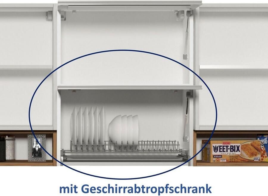 Kochstation Keukenblok KS-Sole Breedte 256 cm met afdruiprek zonder elektrische apparaten - Foto 5
