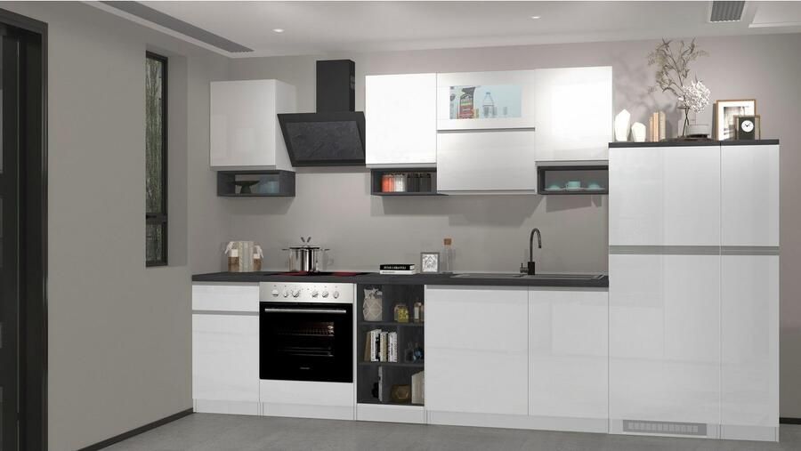 Kochstation Keukenblok KS-Sole Breedte 256 cm met afdruiprek zonder elektrische apparaten - Foto 13