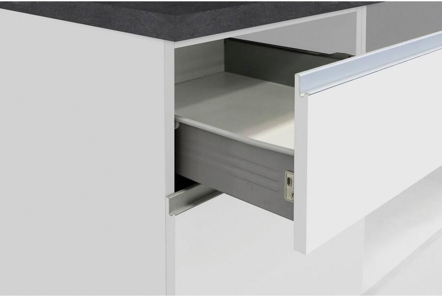 Kochstation Keukenblok KS-Sole Breedte 256 cm met afdruiprek zonder elektrische apparaten - Foto 6