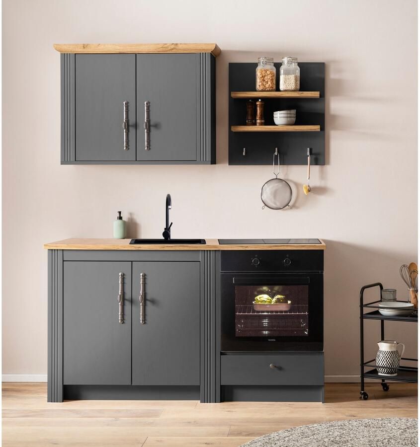 Kochstation Keukenblok KS-Westminster pantrykeuken in landelijke stijl hoogwaardige metalen grepen - Foto 2
