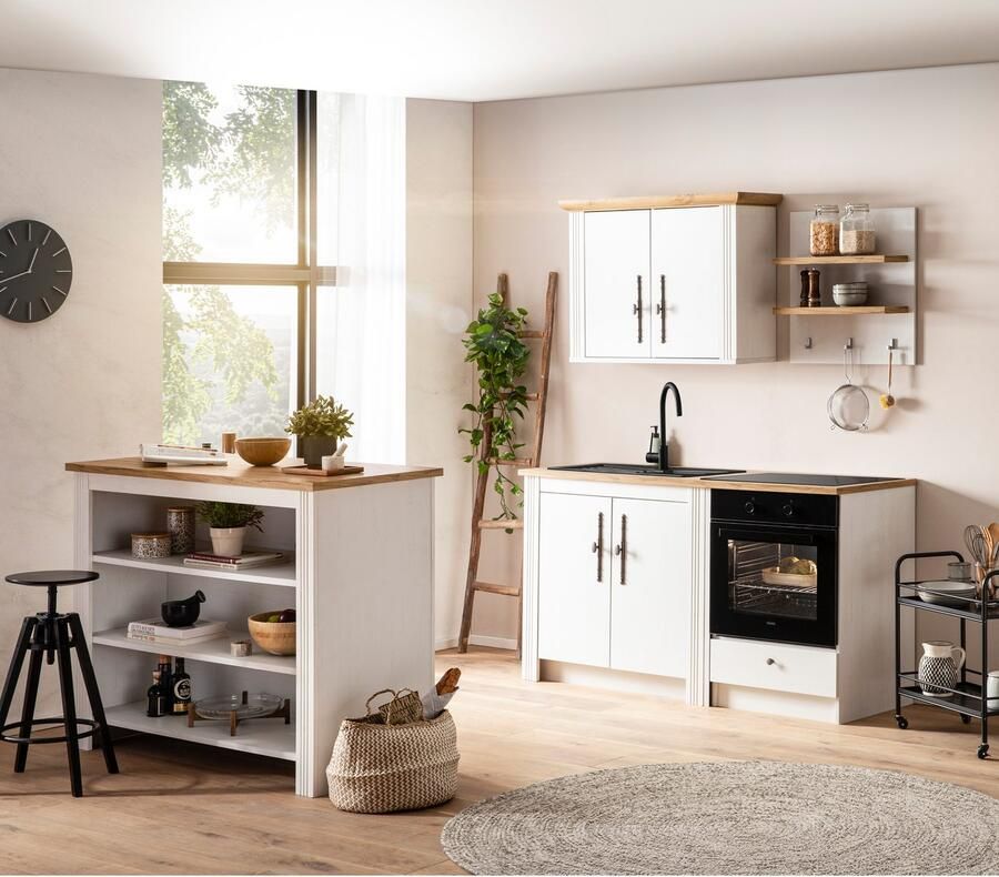 Kochstation Keukenblok KS-Westminster pantrykeuken in landelijke stijl hoogwaardige metalen grepen - Foto 5