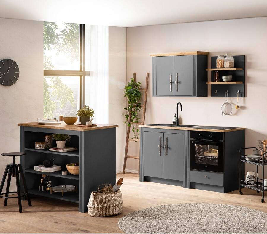 Kochstation Keukenblok KS-Westminster pantrykeuken in landelijke stijl hoogwaardige metalen grepen - Foto 5