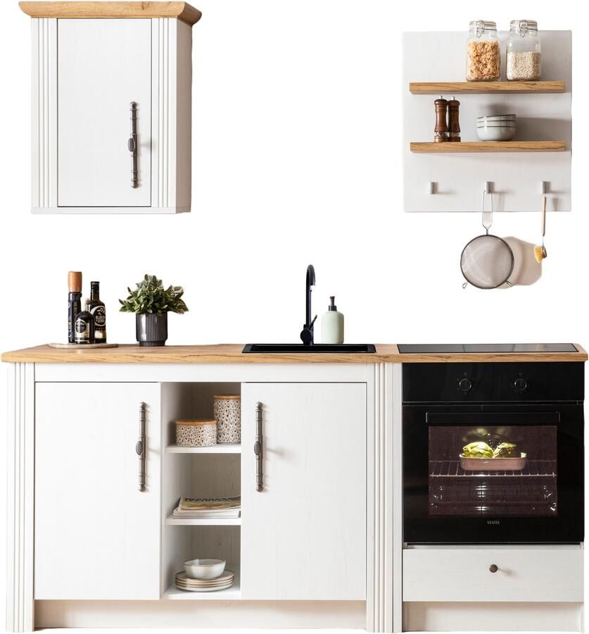 Kochstation Keukenblok KS-Westminster pantrykeuken in landelijke stijl hoogwaardige metalen grepen - Foto 7