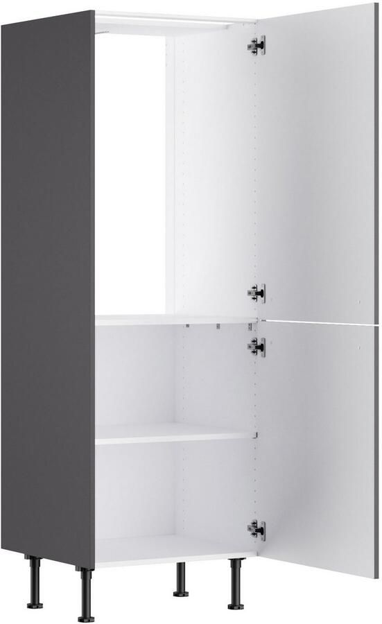 Kochstation Koelkastombouw KS-Bern2 Breedte 60 cm hoogte 176 6 cm 2 deuren (hoogte 89 2 70 cm) 1 legplank