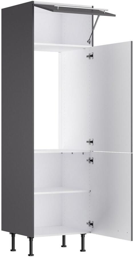 Kochstation Koelkastombouw KS-Bern2 Breedte 60 cm hoogte 211 8 cm 1 klep 2 deuren 1 legplank