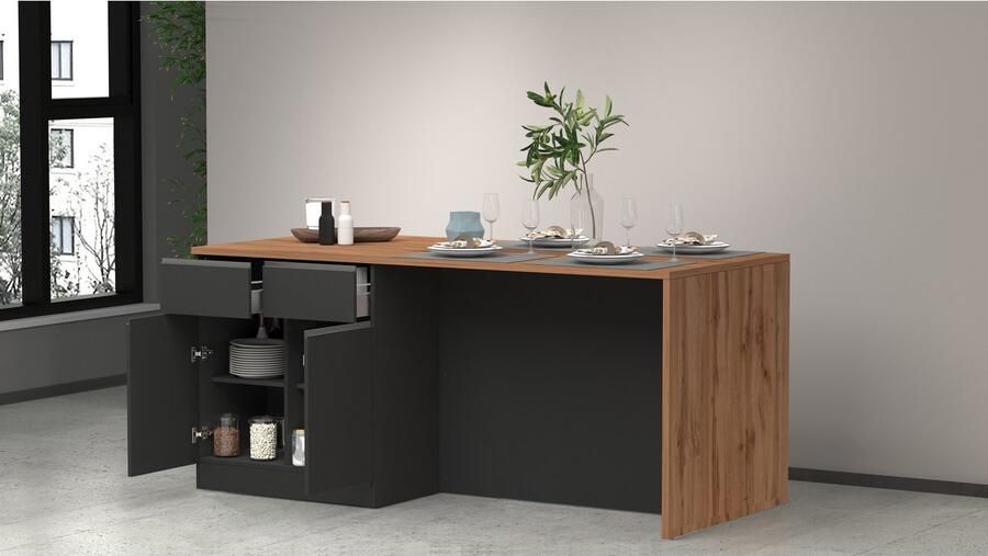 Kochstation Kookeiland Sole kookeiland keukenwerkblok eilandkeuken werk-eiland - Foto 5