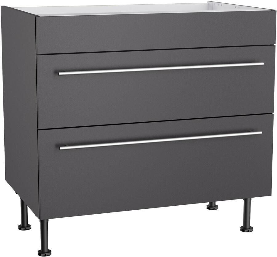 Kochstation Ombouwkast voor fornuis KS-Bern2 Breedte 90 cm kookveldombouwkast 2 lades 1 vaste afdekking - Foto 3