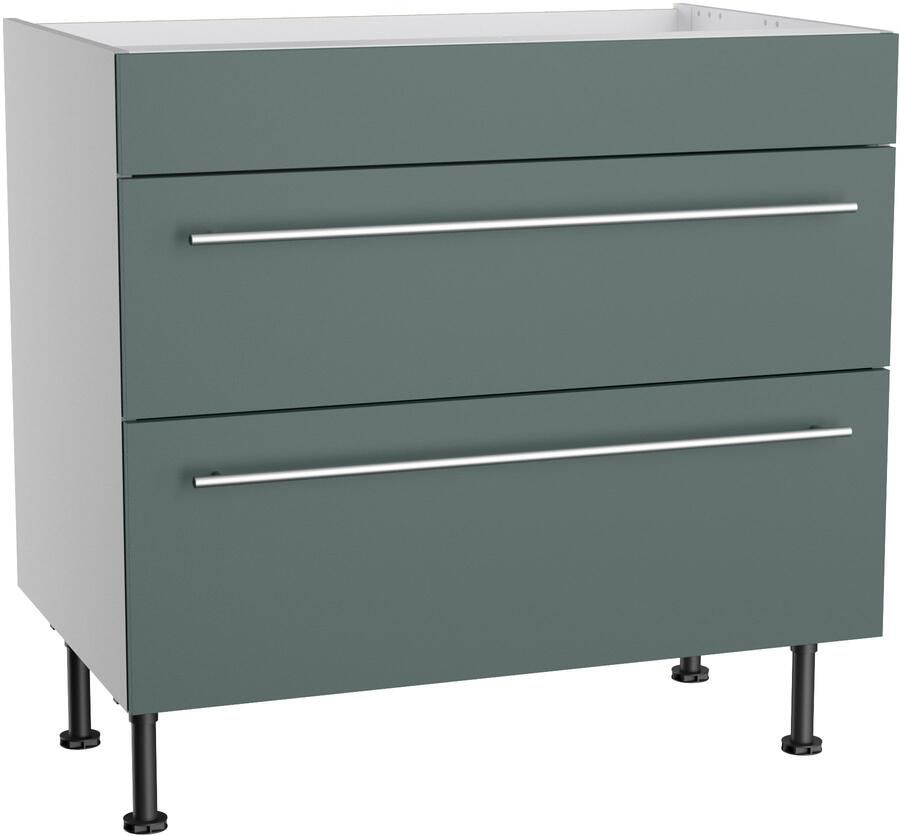 Kochstation Ombouwkast voor fornuis KS-Bern2 Breedte 90 cm kookveldombouwkast 2 lades 1 vaste afdekking - Foto 3