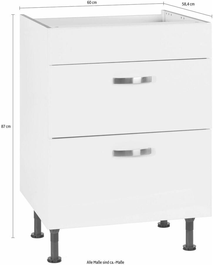 Kochstation Ombouwkast voor fornuis KS-Cara Breedte 60 cm met volledig uittrekbare laden en soft-closefunctie - Foto 2