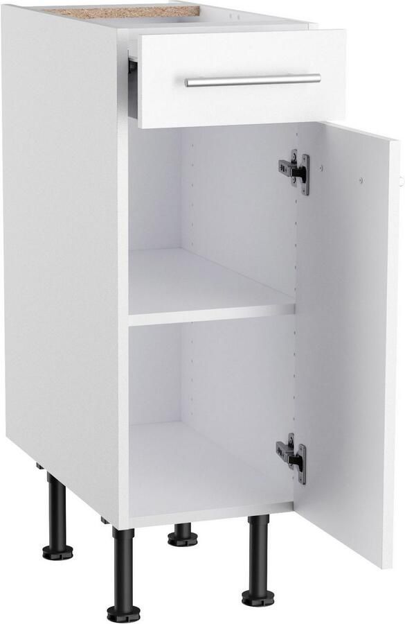 Kochstation Onderkast KS-Bern2 Breedte 30 cm 1 deur 1 lade 1 legplank