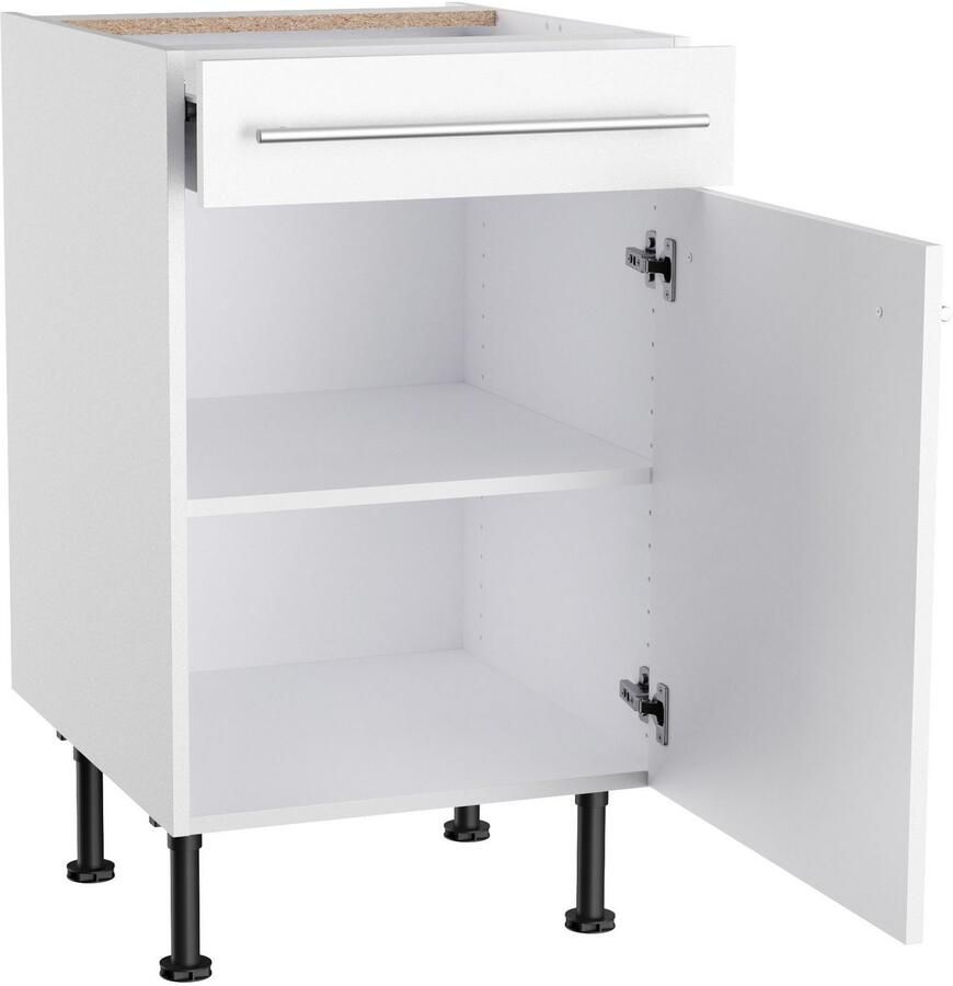 Kochstation Onderkast KS-Bern2 Breedte 50 cm 1 deur 1 lade 1 legplank