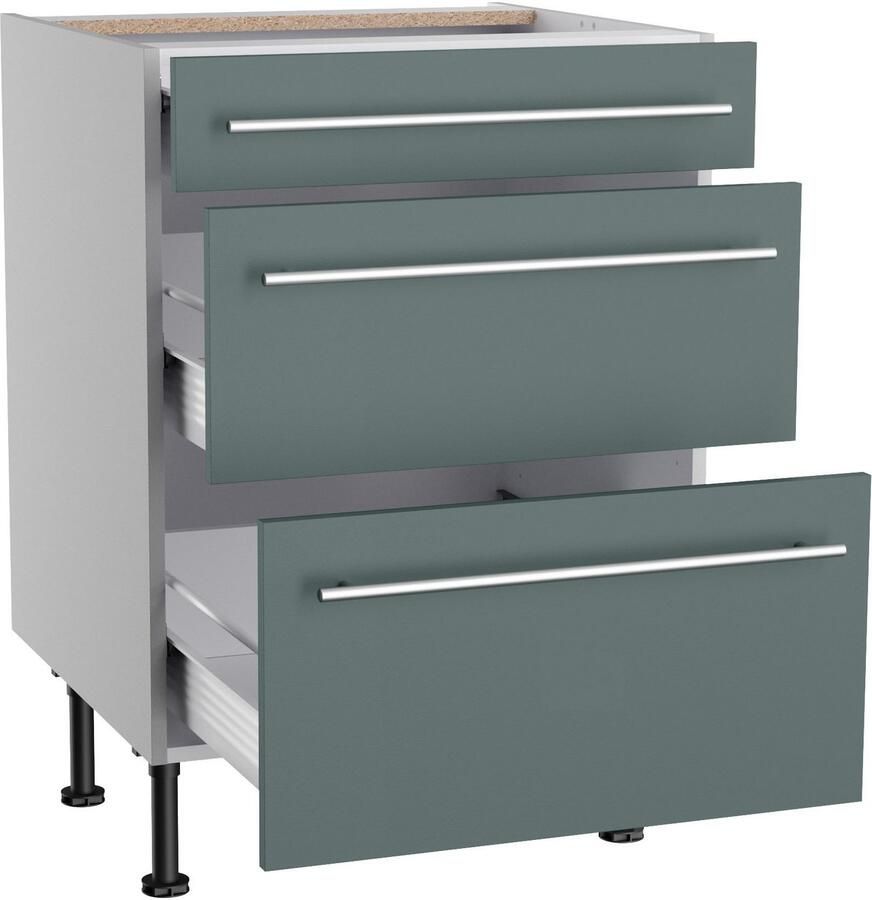 Kochstation Onderkast KS-Bern2 Breedte 60 cm 1 lade 2 uittrekken